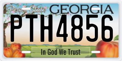 GA license plate PTH4856