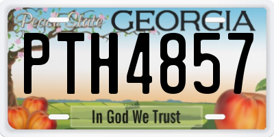 GA license plate PTH4857