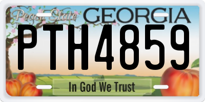 GA license plate PTH4859