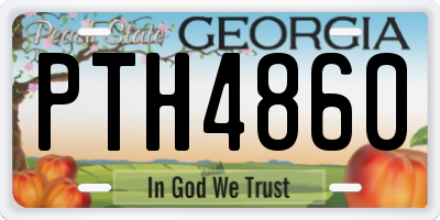 GA license plate PTH4860