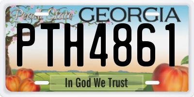 GA license plate PTH4861