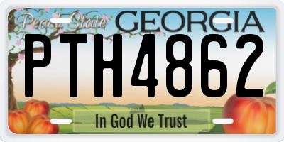 GA license plate PTH4862