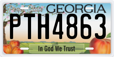 GA license plate PTH4863