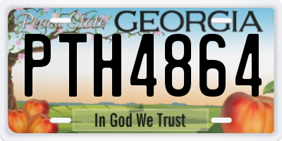 GA license plate PTH4864