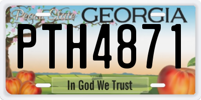 GA license plate PTH4871