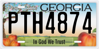 GA license plate PTH4874