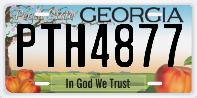 GA license plate PTH4877