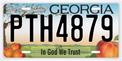 GA license plate PTH4879