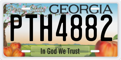 GA license plate PTH4882