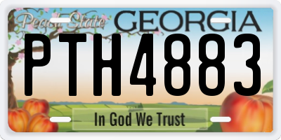 GA license plate PTH4883