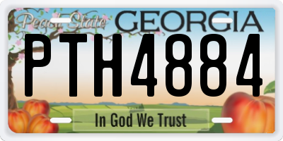 GA license plate PTH4884