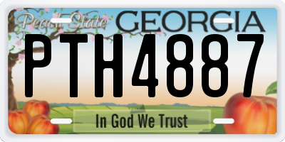 GA license plate PTH4887