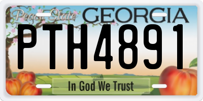 GA license plate PTH4891