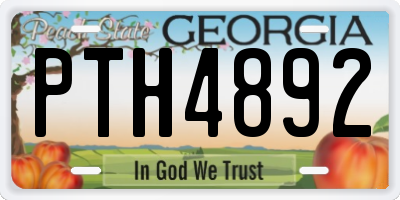 GA license plate PTH4892