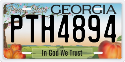 GA license plate PTH4894