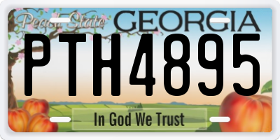 GA license plate PTH4895
