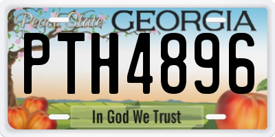 GA license plate PTH4896