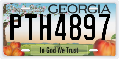 GA license plate PTH4897