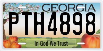 GA license plate PTH4898