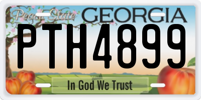 GA license plate PTH4899