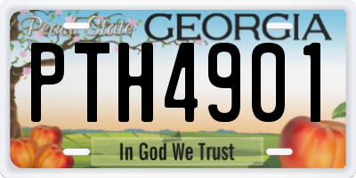 GA license plate PTH4901