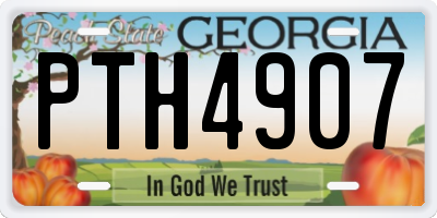 GA license plate PTH4907