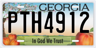 GA license plate PTH4912