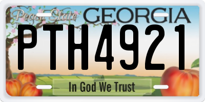 GA license plate PTH4921