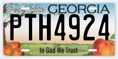 GA license plate PTH4924