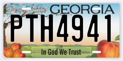 GA license plate PTH4941