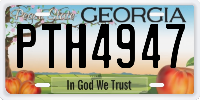 GA license plate PTH4947