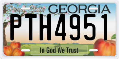 GA license plate PTH4951