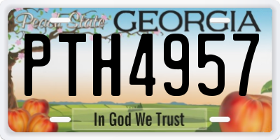 GA license plate PTH4957