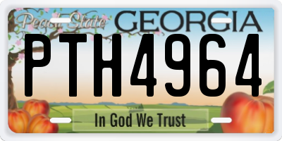 GA license plate PTH4964