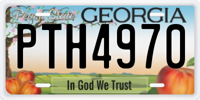 GA license plate PTH4970