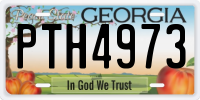 GA license plate PTH4973