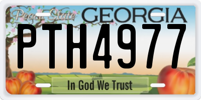 GA license plate PTH4977