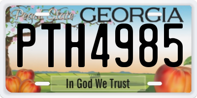 GA license plate PTH4985