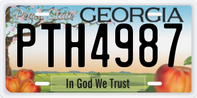GA license plate PTH4987