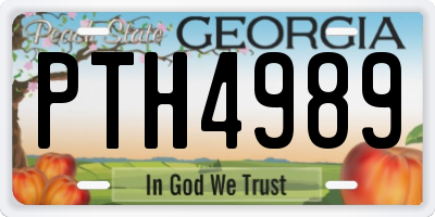 GA license plate PTH4989