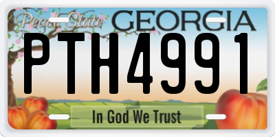 GA license plate PTH4991