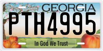 GA license plate PTH4995