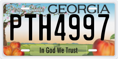 GA license plate PTH4997