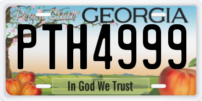 GA license plate PTH4999