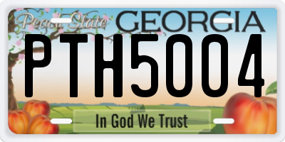GA license plate PTH5004