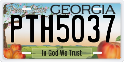 GA license plate PTH5037