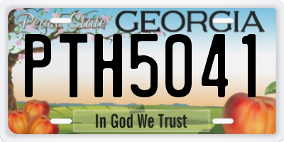 GA license plate PTH5041