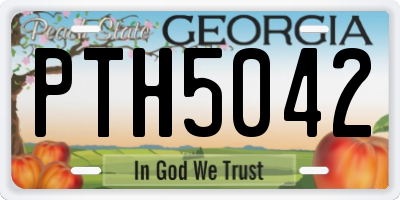 GA license plate PTH5042