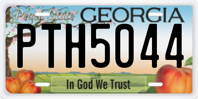 GA license plate PTH5044