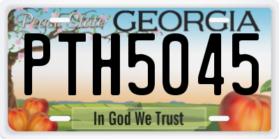GA license plate PTH5045